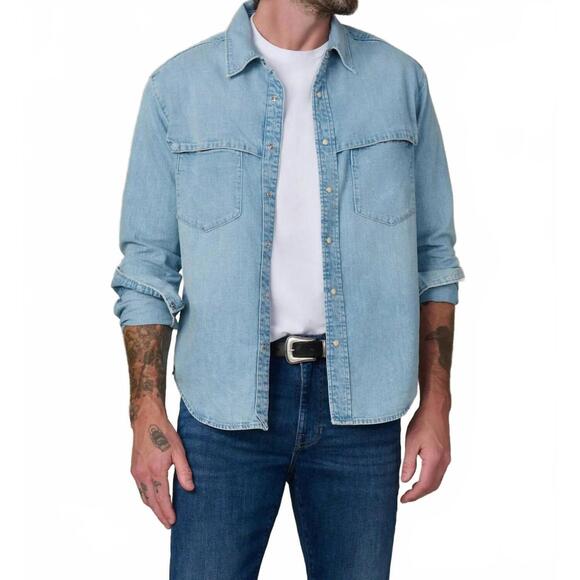 NEW JOE'S JEANS wayne denim western shirt in canoga